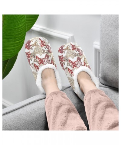 Winter Fuzzy Fleece Warm Memory Foam Cozy Shoes Closed Back House Slippers for Women Girl Men Indoor Outdoor Bedroom Winter H...