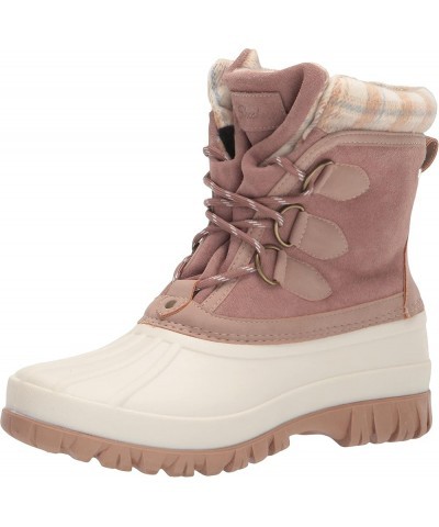 Womens Waterproof Cold Weather Boot Natural/Pink $27.27 Outdoor Shoes