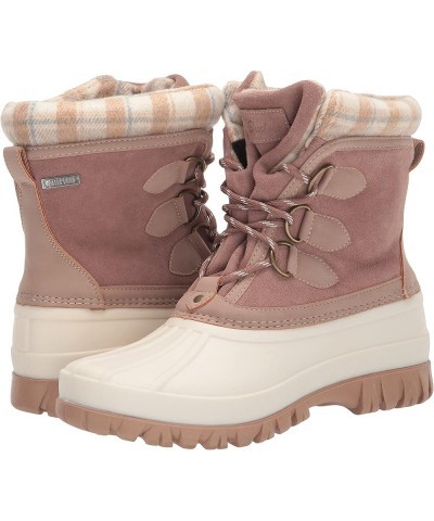 Womens Waterproof Cold Weather Boot Natural/Pink $27.27 Outdoor Shoes