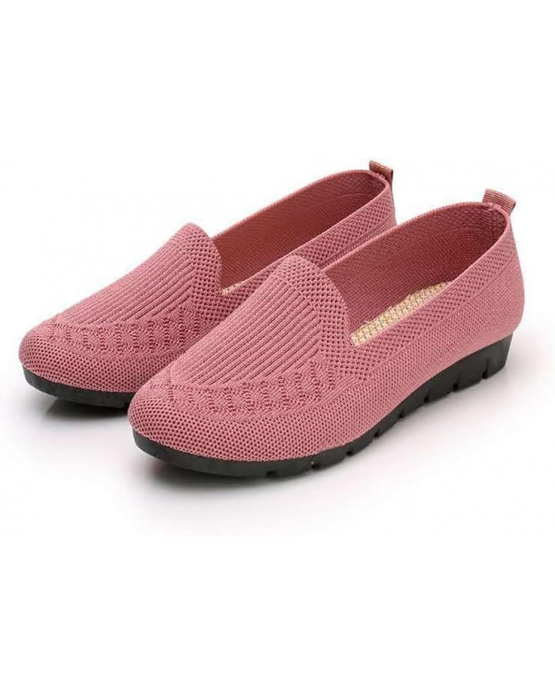 2022 Casual Shoes Women's Mesh Breathable Slip on Flat Shoes Ladies Loafers - Women's Slip Elastic Knit Work Sneakers (Purple...