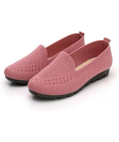 2022 Casual Shoes Women's Mesh Breathable Slip on Flat Shoes Ladies Loafers - Women's Slip Elastic Knit Work Sneakers (Purple...