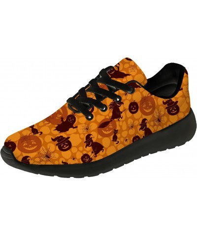 Orange Halloween Day Pattern Shoes for Women Men 3D Print Breathable Lightweight Sneakers Gifts for Girls Boys,US Size 12 Wom...