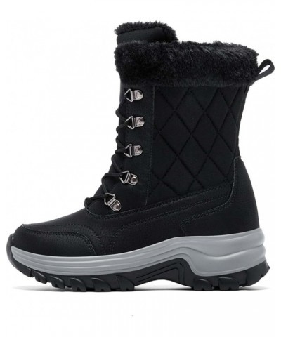 Women Mid Calf Winter Snow Boots Fur Lined Warm Waterproof Booties Anti Slip Winter Shoes for Women,Size US4.5-9.5 Black $40....