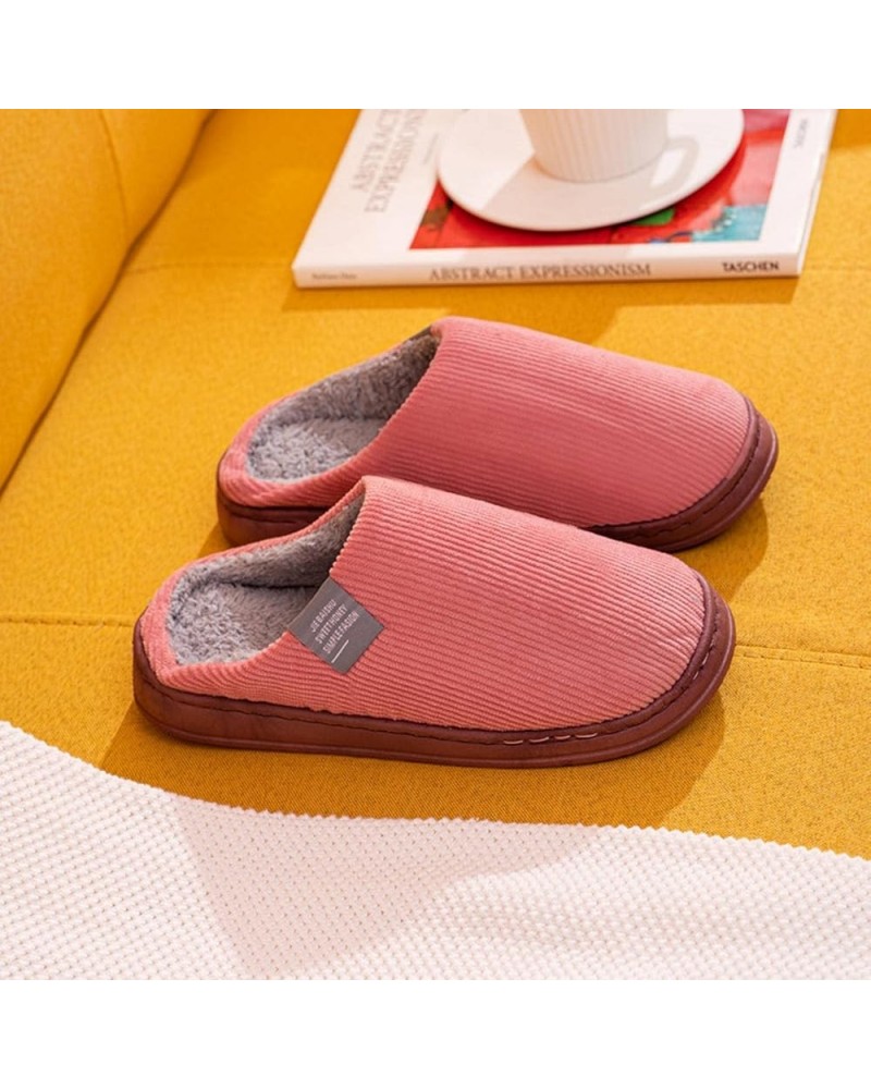 Fashionable Warm Non-Slip Rubber Sole Super Soft Velvet Fabric Slippers Suitable for Home Indoor Couples can Mix and Match 38...