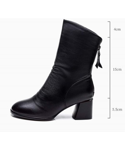 Chelsea Ankle Booties for Women, Womens Wedge Chunky Heels Squared Toe Zip Up Boots Z 03-black $20.45 Boots