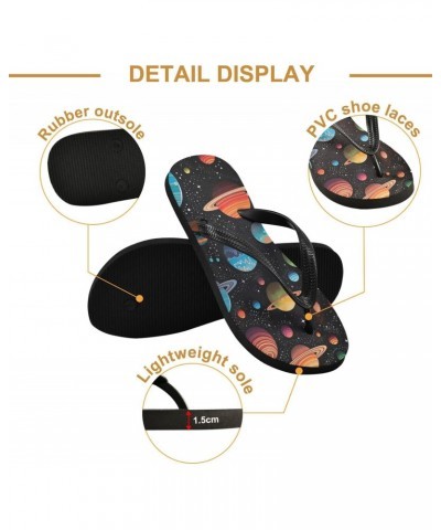 Galaxy Planets Flops Slip Sandals for Women Men, Beach Shoes Casual Thong Sandal736 $12.64 Sandals