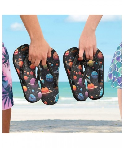 Galaxy Planets Flops Slip Sandals for Women Men, Beach Shoes Casual Thong Sandal736 $12.64 Sandals