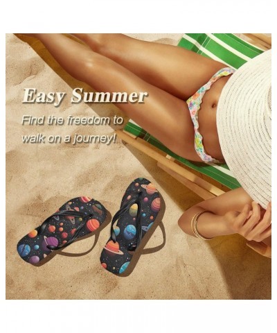 Galaxy Planets Flops Slip Sandals for Women Men, Beach Shoes Casual Thong Sandal736 $12.64 Sandals