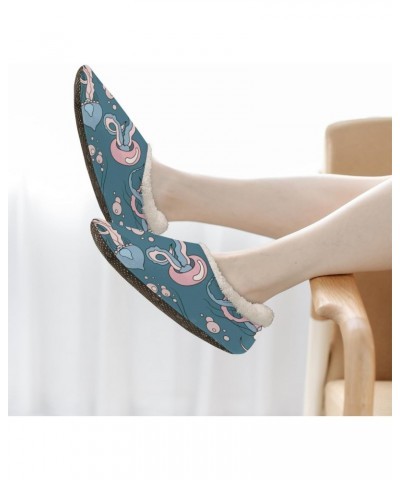 Cartoon Jellyfish Slippers for Women Men Jellyfish Indoor Non-Slip Slippers Soft Plush Comfy House Shoe for Bedroom Living Ro...