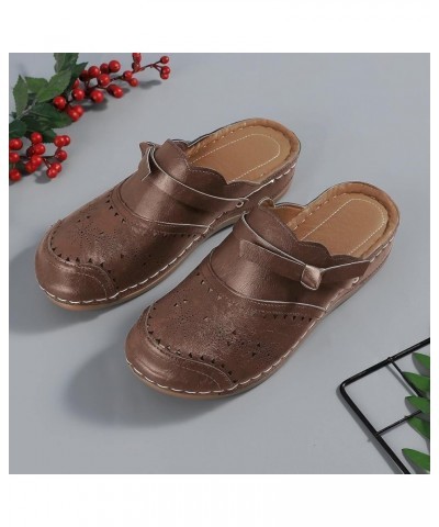 Fashion and Hollow Casual Sandals Round Platform Slippers Carved Head Women's Women's Slipper Bunny Slippers Women (Green, 9)...