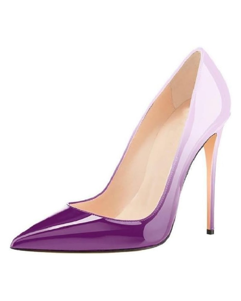 Women's Fashion Pointed Toe Stiletto Super High Heels Party Ladies Pumps ZA9771 Purple $37.51 Pumps