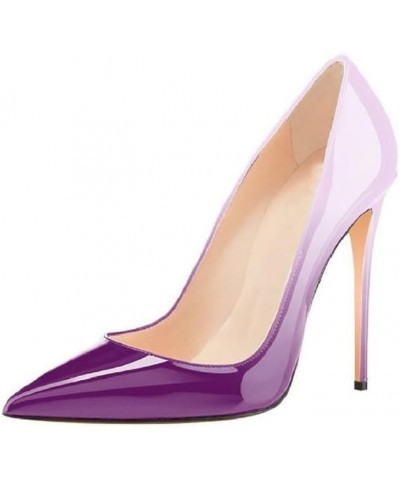 Women's Fashion Pointed Toe Stiletto Super High Heels Party Ladies Pumps ZA9771 Purple $37.51 Pumps