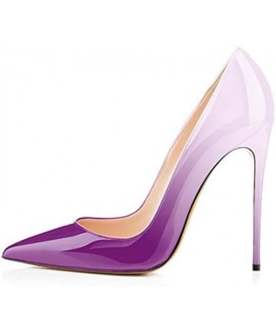 Women's Fashion Pointed Toe Stiletto Super High Heels Party Ladies Pumps ZA9771 Purple $37.51 Pumps