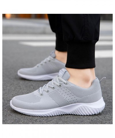 Men's Tennis Lightweight Athletics Gym Jogging Sneakers White Platform Sneakers Mens Sneakers Size 9 Z-05 Grey $16.07 Boots