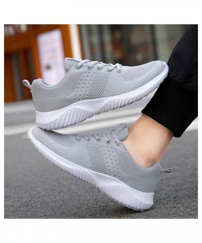 Men's Tennis Lightweight Athletics Gym Jogging Sneakers White Platform Sneakers Mens Sneakers Size 9 Z-05 Grey $16.07 Boots