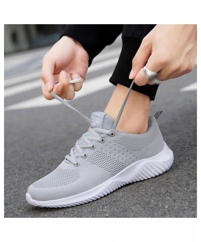 Men's Tennis Lightweight Athletics Gym Jogging Sneakers White Platform Sneakers Mens Sneakers Size 9 Z-05 Grey $16.07 Boots