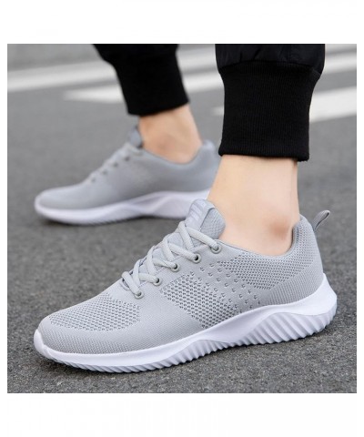 Men's Tennis Lightweight Athletics Gym Jogging Sneakers White Platform Sneakers Mens Sneakers Size 9 Z-05 Grey $16.07 Boots