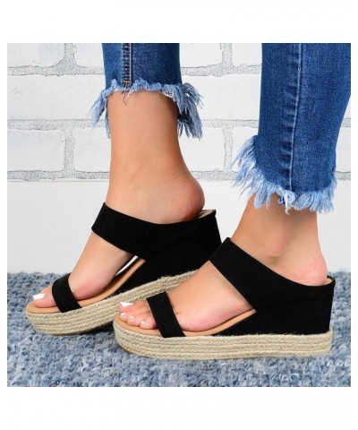 Platform Sandals Women, Womens Sandals Wedges Summer Casual High Heels Open Toe Espadrilles, Women'S Sandals With Arch Suppor...