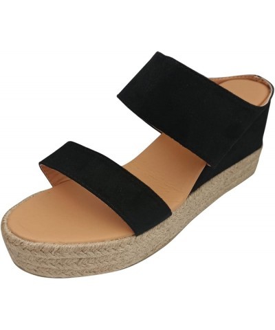 Platform Sandals Women, Womens Sandals Wedges Summer Casual High Heels Open Toe Espadrilles, Women'S Sandals With Arch Suppor...