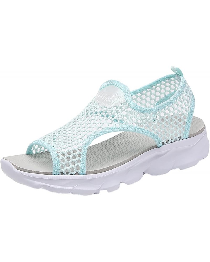 Flip Flop Sandals for Women Dressy Women Summer Mesh Beach Slip On Sport Casual Open Toe Flat Soft Bottom Breathable Shoes Sa...