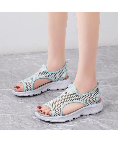 Flip Flop Sandals for Women Dressy Women Summer Mesh Beach Slip On Sport Casual Open Toe Flat Soft Bottom Breathable Shoes Sa...