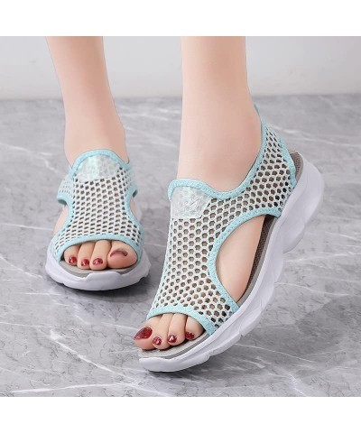 Flip Flop Sandals for Women Dressy Women Summer Mesh Beach Slip On Sport Casual Open Toe Flat Soft Bottom Breathable Shoes Sa...