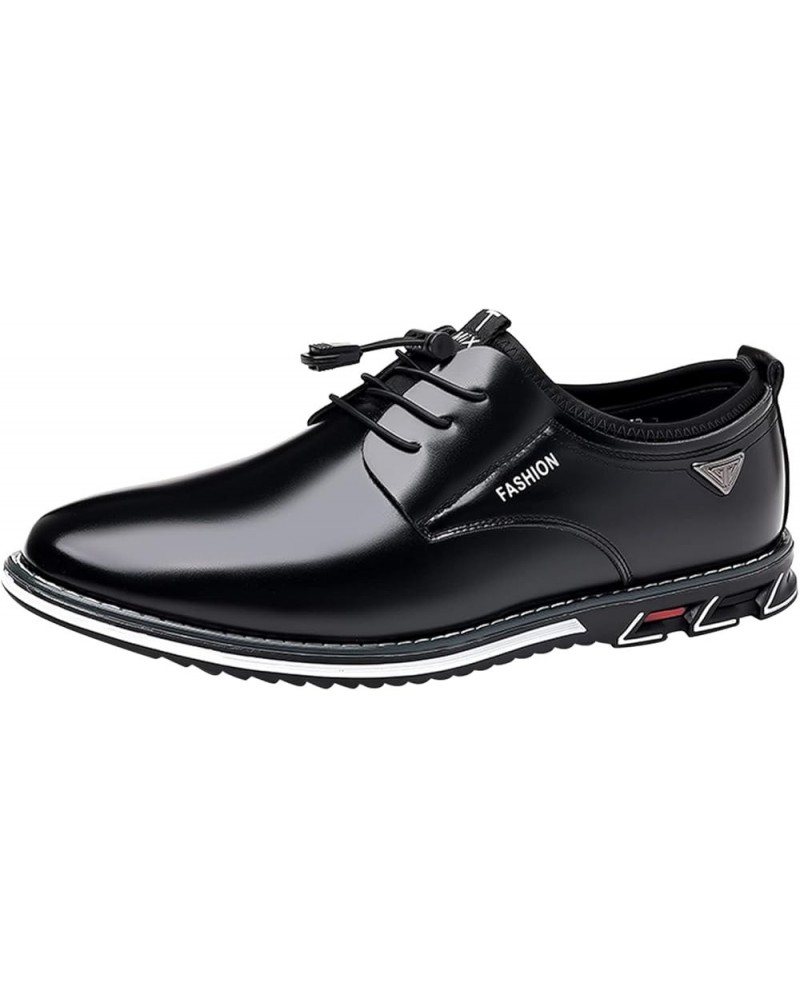 Men Leather Shoes White Slip On Driving Shoes Men's Dress Shoes Leather Lined Formal Oxfords Black-a $24.57 Oxfords