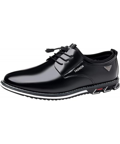 Men Leather Shoes White Slip On Driving Shoes Men's Dress Shoes Leather Lined Formal Oxfords Black-a $24.57 Oxfords