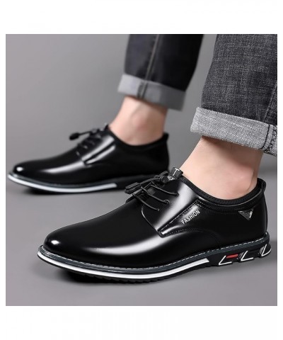 Men Leather Shoes White Slip On Driving Shoes Men's Dress Shoes Leather Lined Formal Oxfords Black-a $24.57 Oxfords