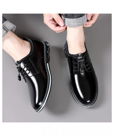 Men Leather Shoes White Slip On Driving Shoes Men's Dress Shoes Leather Lined Formal Oxfords Black-a $24.57 Oxfords