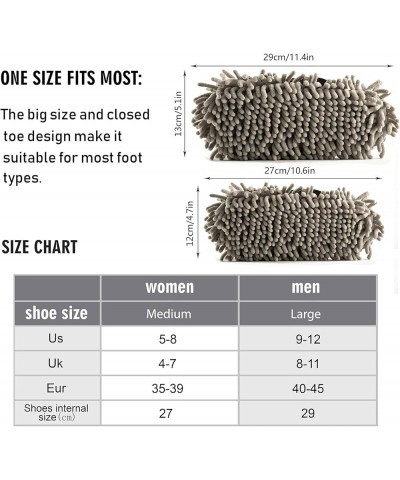 Unisex Fuzzy Slippers, Cozy Floor Dusting Cleaning Mop Shoes for Men Women M-L Multi 19 $12.24 Slippers