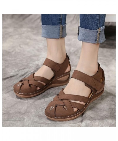 Sandals for Women Beach Shoes Wedges Fashion Sandals Women Breathable Summer Toe Comfortable Women's Sandals Brown 8.5 $13.18...