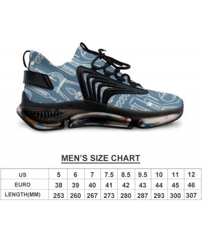 Chemical Sketch Pattern Men's Running Shoes Lightweight Gym Workout Shoes Breathable Non Slip Sneakers for Women 8women/6men ...