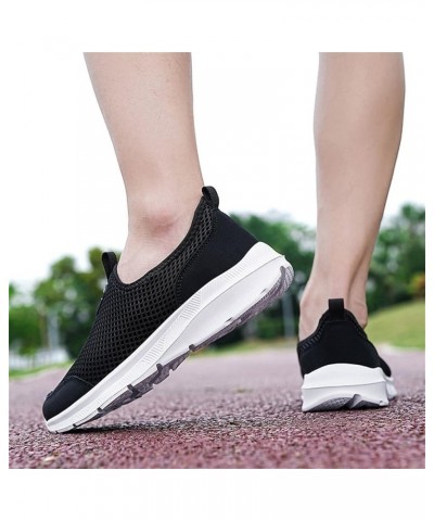 Platform Sneakers for Women Wide Size Women's Slip On Shoes Size 10 Wide Width Hiking Shoes Women 7.5 Wide Black Platform Ten...