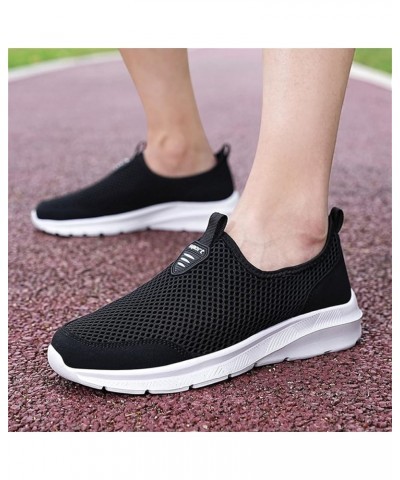 Platform Sneakers for Women Wide Size Women's Slip On Shoes Size 10 Wide Width Hiking Shoes Women 7.5 Wide Black Platform Ten...