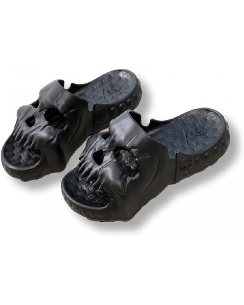 Skull Slippers Tiktok Trend Items For Women Slides Sandals Black $17.69 Slippers