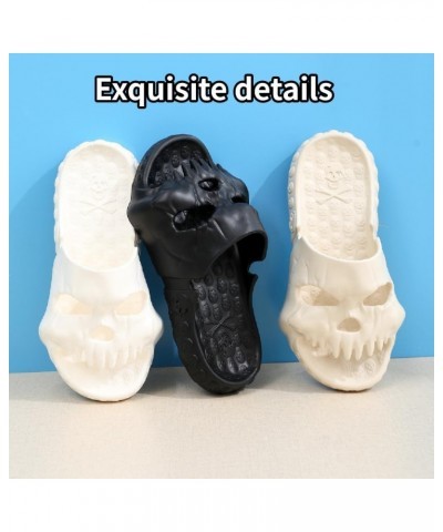 Skull Slippers Tiktok Trend Items For Women Slides Sandals Black $17.69 Slippers