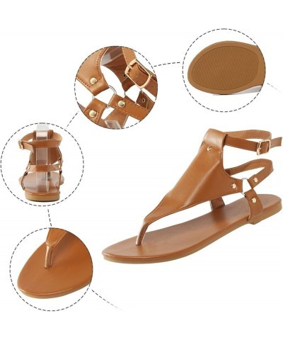 Thong Sandals for Women Open Toe Shoes Flat Beach Sandals Ladies Buckle Strap Flip Flops Shoes Womens Slides Sandals (Gold, 8...