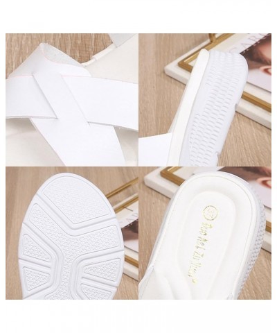 Women's Platform Wedge Sandals Fashion Sport Outdoor Orthopedic Sandals Breathable Knit White $16.81 Sandals