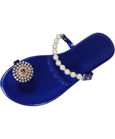 Women's Elegant Sandals Pearl Slides Slip on Clip Toe Roman Bohemia Cute Flat Sandals Casual Comfort Flip Flop Sandals Dressy...