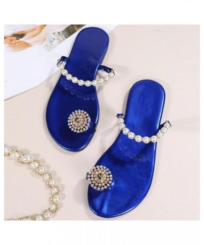 Women's Elegant Sandals Pearl Slides Slip on Clip Toe Roman Bohemia Cute Flat Sandals Casual Comfort Flip Flop Sandals Dressy...