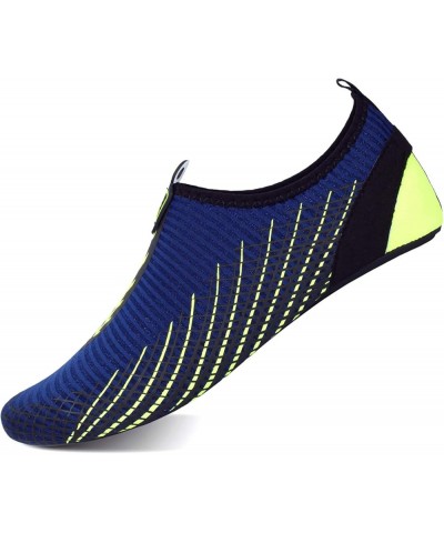 Women Water Shoes Mens Barefoot Skin Aqua Socks for Run Dive Surf Swim Beach Yoga Quick Drying Arrow_y Navy $9.68 Outdoor Shoes