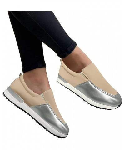 Girl's Trendy Sneakers Walking Shoes Ladies Fashion Colorblock Leather Round Toe Flat Low Top Casual Workout Sport Work Casua...