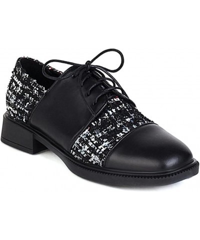 Women's Classic Lace UP Oxfords Shoes Wingtip Perforated Flat Low Heel Casual Vintage Oxford Brogues Black $28.04 Oxfords