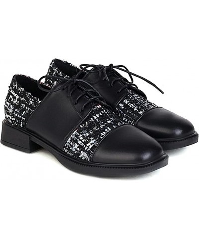 Women's Classic Lace UP Oxfords Shoes Wingtip Perforated Flat Low Heel Casual Vintage Oxford Brogues Black $28.04 Oxfords