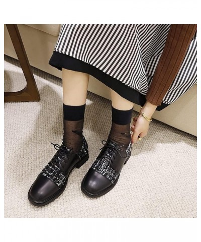 Women's Classic Lace UP Oxfords Shoes Wingtip Perforated Flat Low Heel Casual Vintage Oxford Brogues Black $28.04 Oxfords