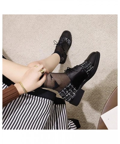 Women's Classic Lace UP Oxfords Shoes Wingtip Perforated Flat Low Heel Casual Vintage Oxford Brogues Black $28.04 Oxfords