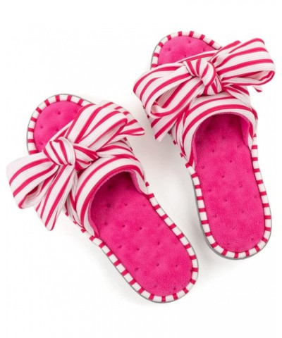 Women's Eurytides Slide Slippers Memory Foam House Shoes Rose Red $20.05 Slippers