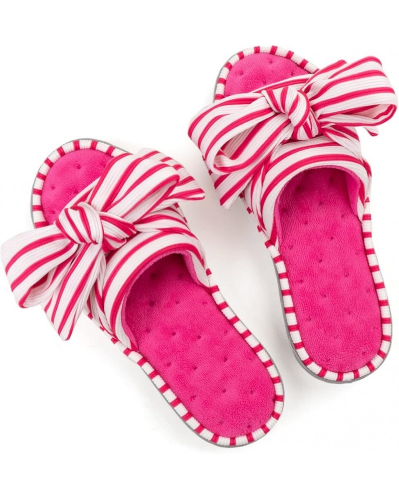 Women's Eurytides Slide Slippers Memory Foam House Shoes Rose Red $20.05 Slippers