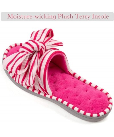 Women's Eurytides Slide Slippers Memory Foam House Shoes Rose Red $20.05 Slippers